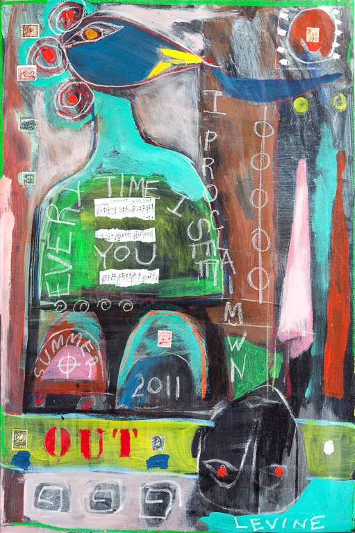 Every time I see you<br />Medium: Mixed Media on Canvas<br />size: 24 x 36<br />(currently on view at JESNA in NYC) Sold