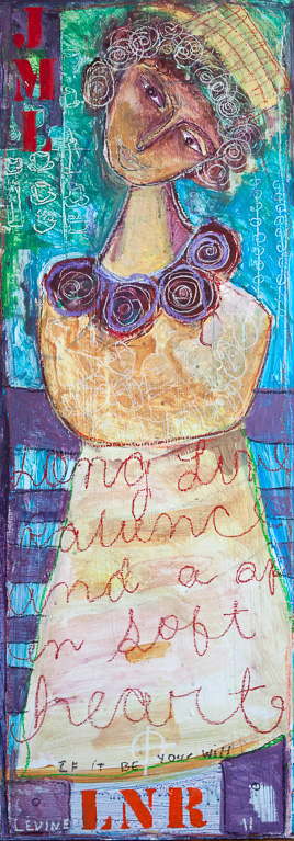 Live Gently<br />Medium: Mixed Media on Wood<br />size: 24 x 48  SOLD